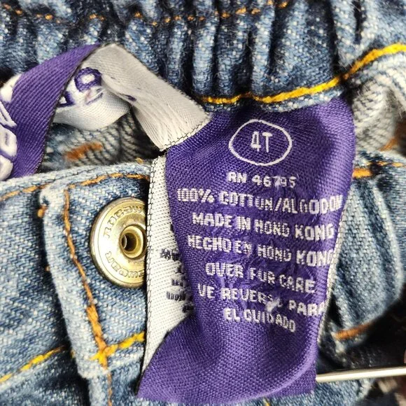 Vintage Y2K Roca Baby Rocawear Denim Jeans Boys Size 4T Skate Grunge Embroidered - Picture 4 of 14